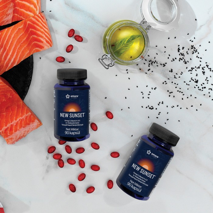 AMARE SUNSET - En Kaliteli Vitamin Kompleksi (A,E,D) ve OMEGA 3